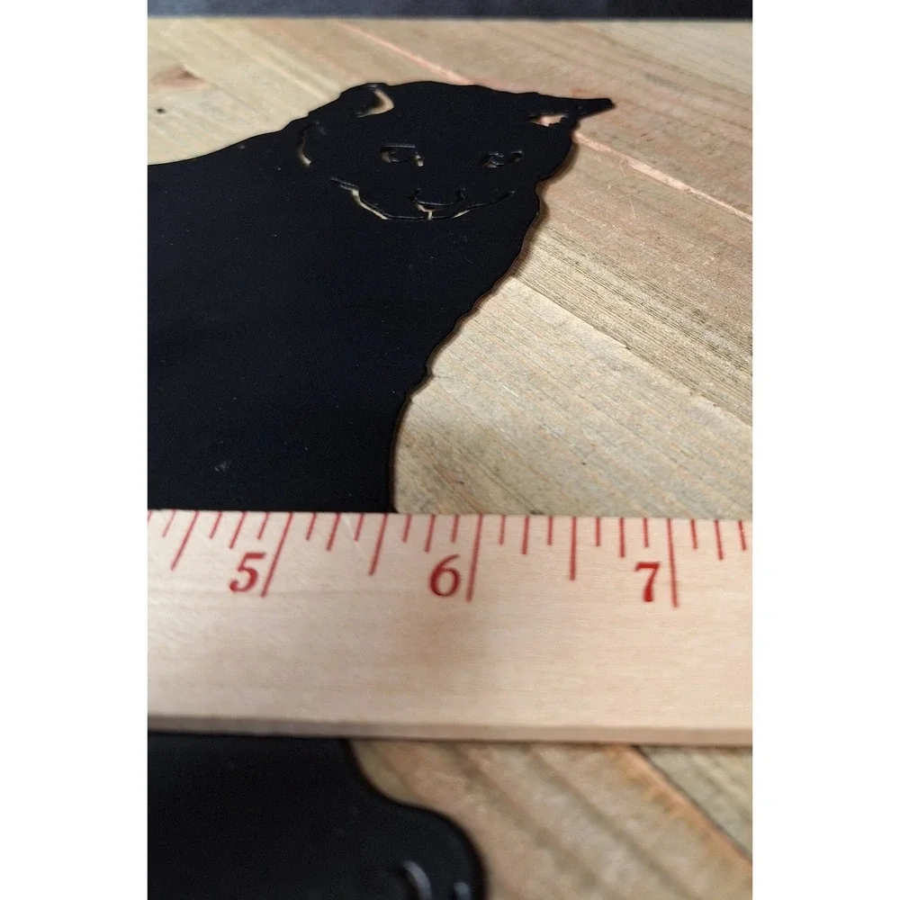 Vintage 1993 Enthuse Design Ann Munson Black Metal Cat Silhouette Candle Holder